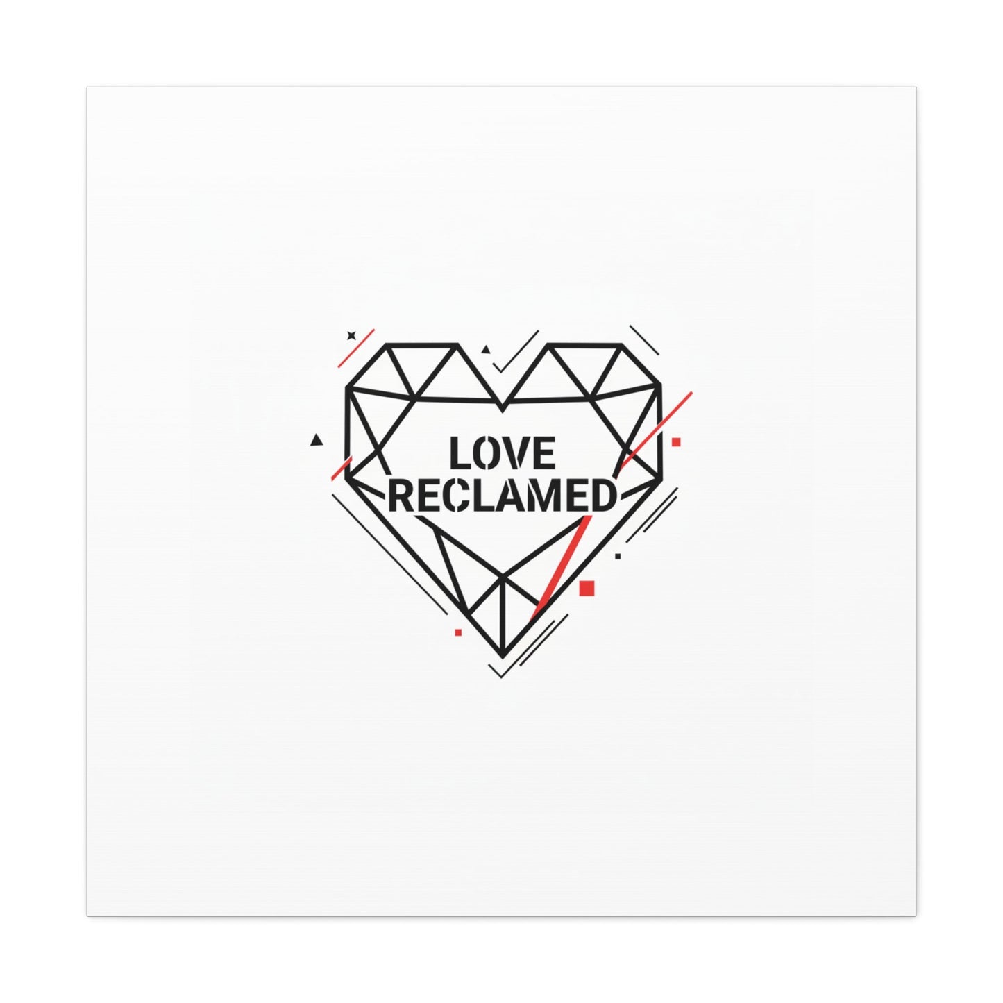 Love Reclaimed Canvas | modern heart design, minimalist love icon
