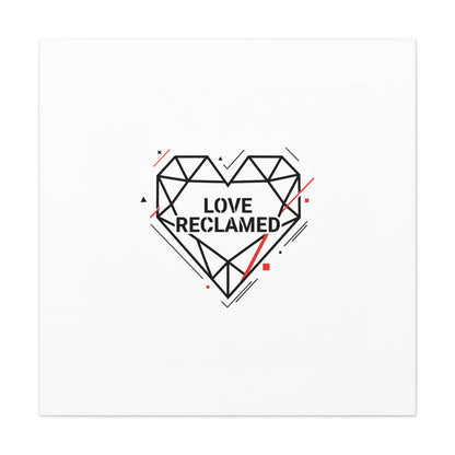 Love Reclaimed Canvas | modern heart design, minimalist love icon