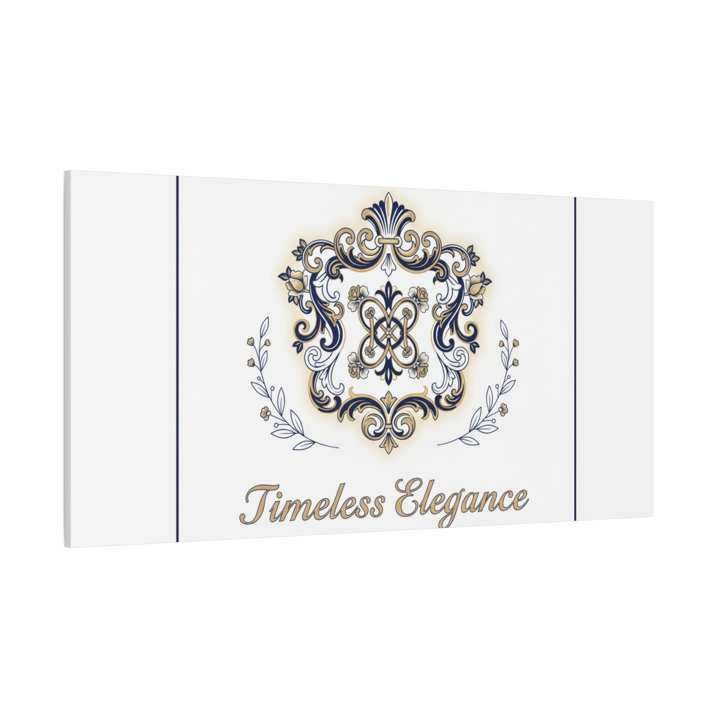 Ornate Brooch Emblem Canvas | Vintage Formalwear Accents, Baroque Print