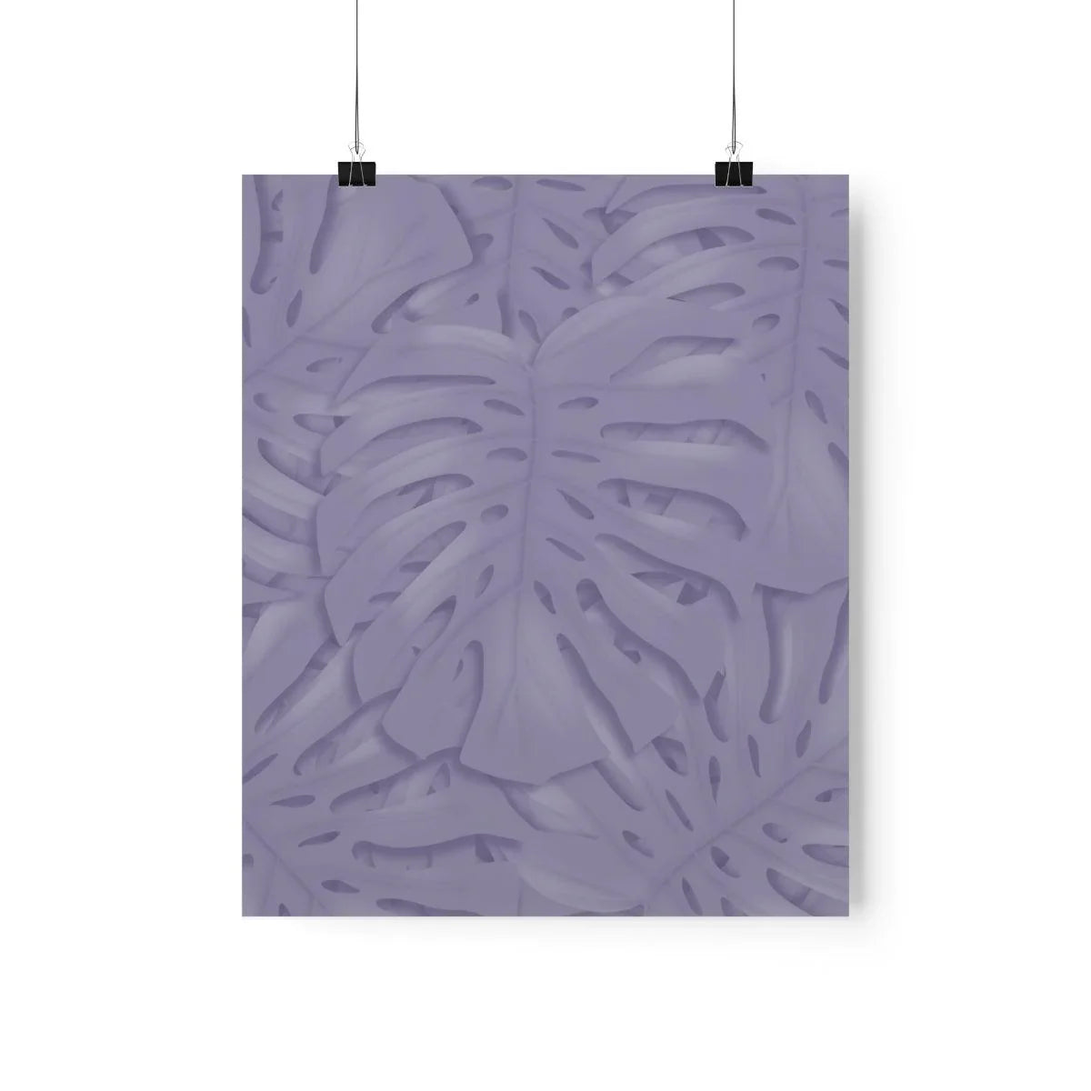 Violet Monstera Botanical Print – Unframed Wall Art