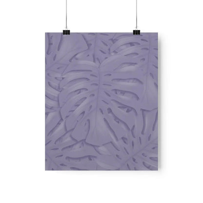 Violet Monstera Botanical Print – Unframed Wall Art