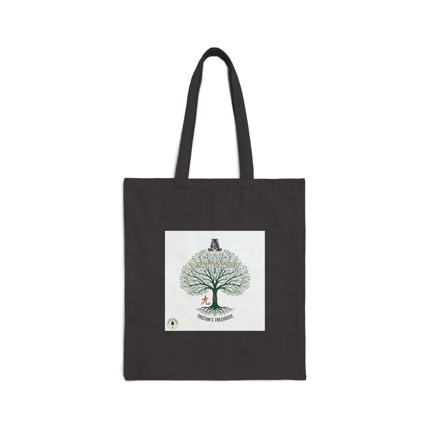 Handwritten Doodle Tree Tote | sketch aesthetic, handwritten message