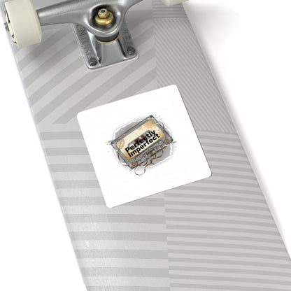 Perfectly Imperfect Cassette Sticker | Analog Error, glitch art sticker