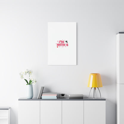 Valentine's 'I with 6 for 7' Meme Matte Canvas Art