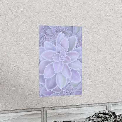 Graptopetalum Murasaki Succulent Pattern Botanical Print – Unframed Wall Art