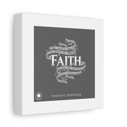 handwritten faith ribbon Canvas | sketch aesthetic, doodle design
