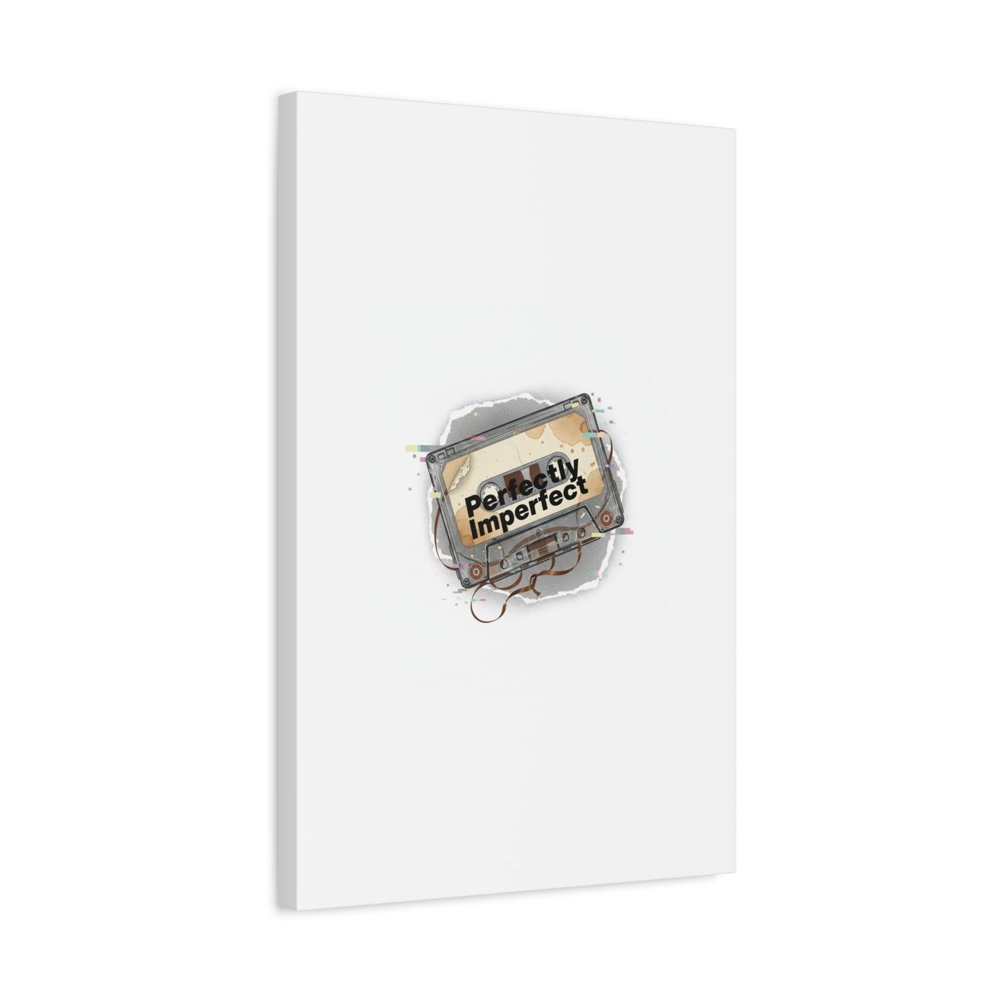 Perfectly Imperfect Cassette, Canvas Print | Analog Error, glitch art static