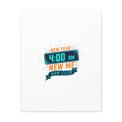 4AM Club New Year Graphic Canvas | Holiday Party Novelty, Festive New Year Decor