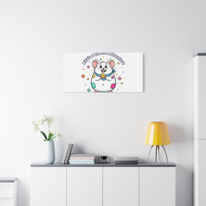 Life's a Cheese Adventure Canvas | Rodent-Core rat art print