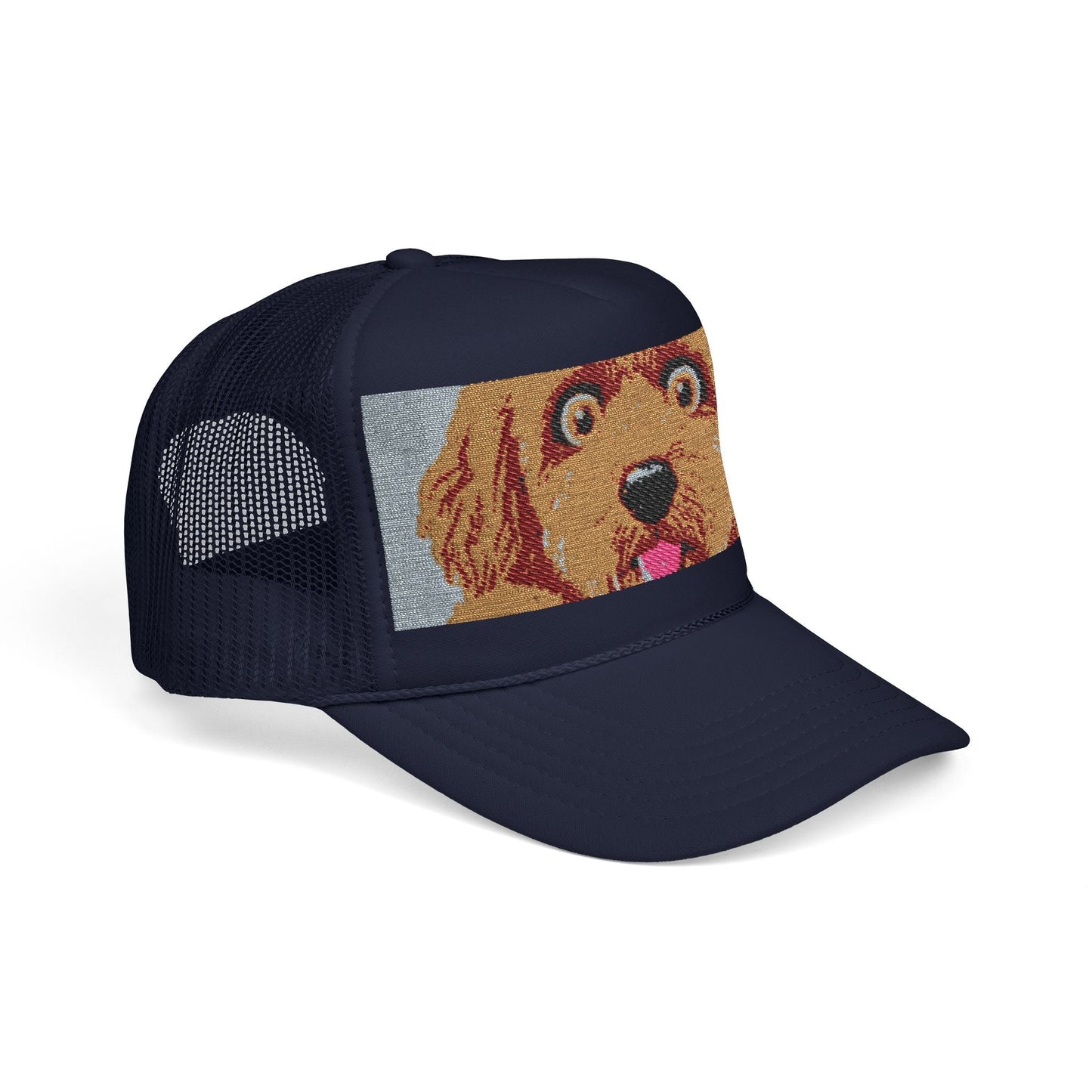 Meme Dog Embroidered Trucker Hat — 'Embrace the Fur'