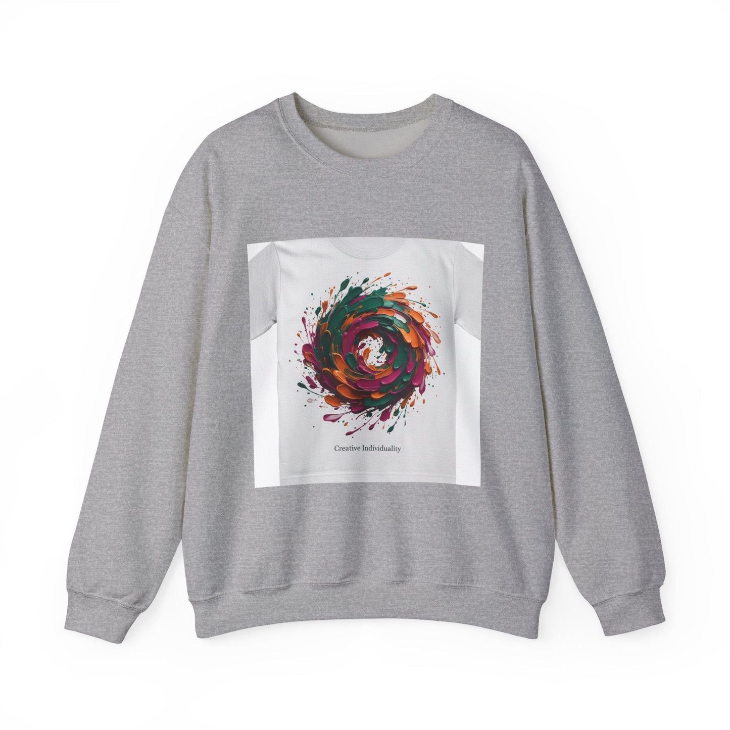 Painterly Abstract Floral Swirl Sweatshirt | artsy brushstroke apparel