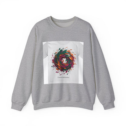 Painterly Abstract Floral Swirl Sweatshirt | artsy brushstroke apparel