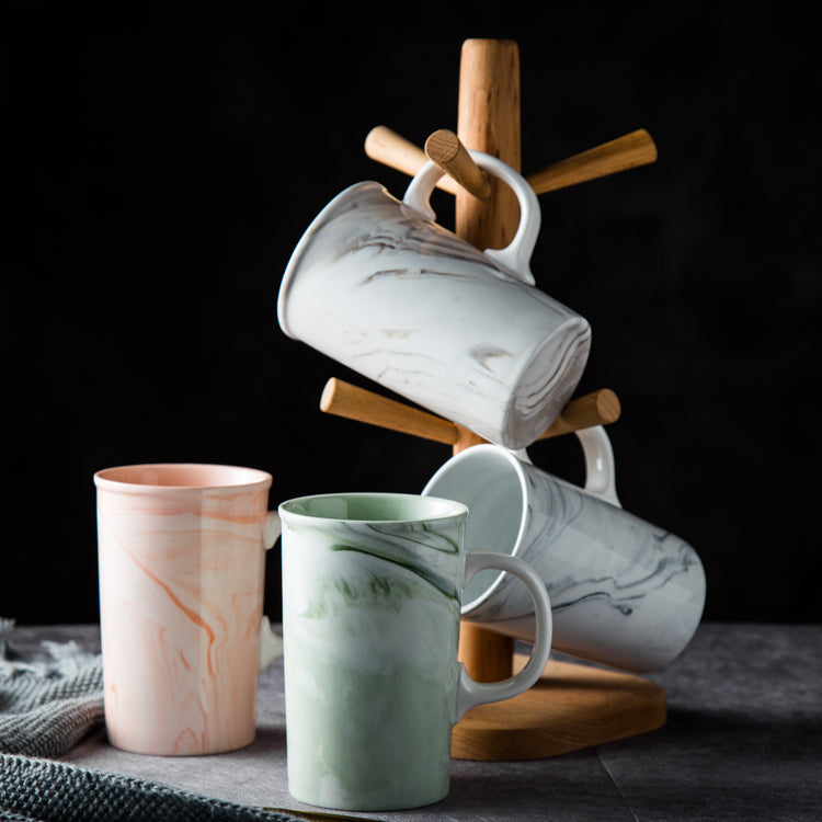 Marbled ceramic water cup