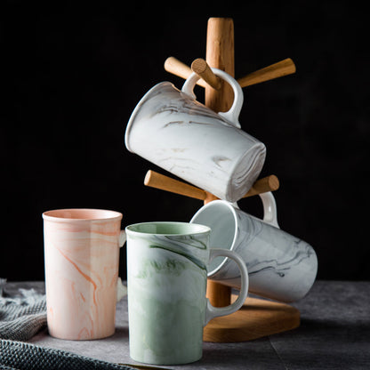 Marbled ceramic water cup