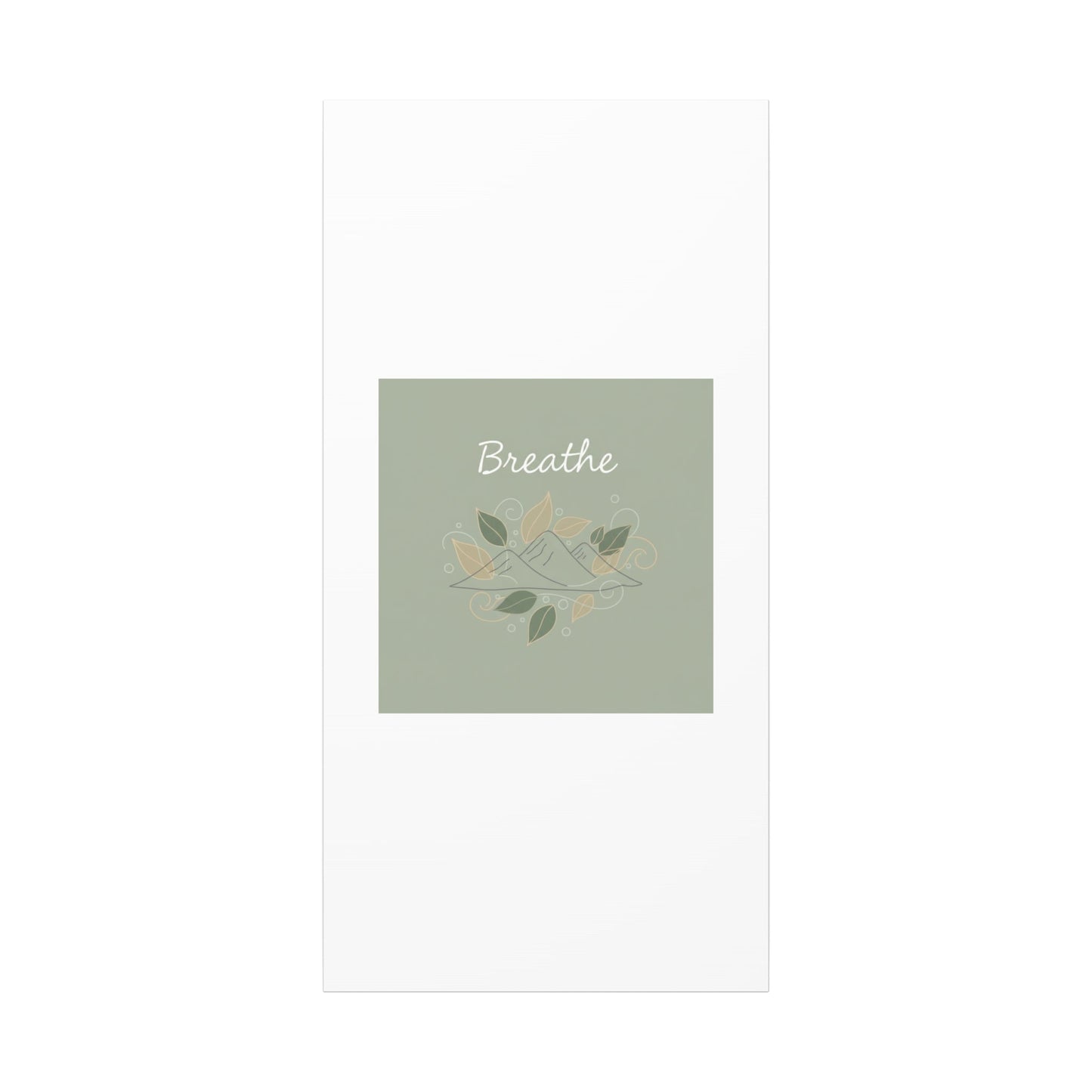 Breathe Mountain Line Canvas | Nature Symbols, Minimal Forest Wall Art