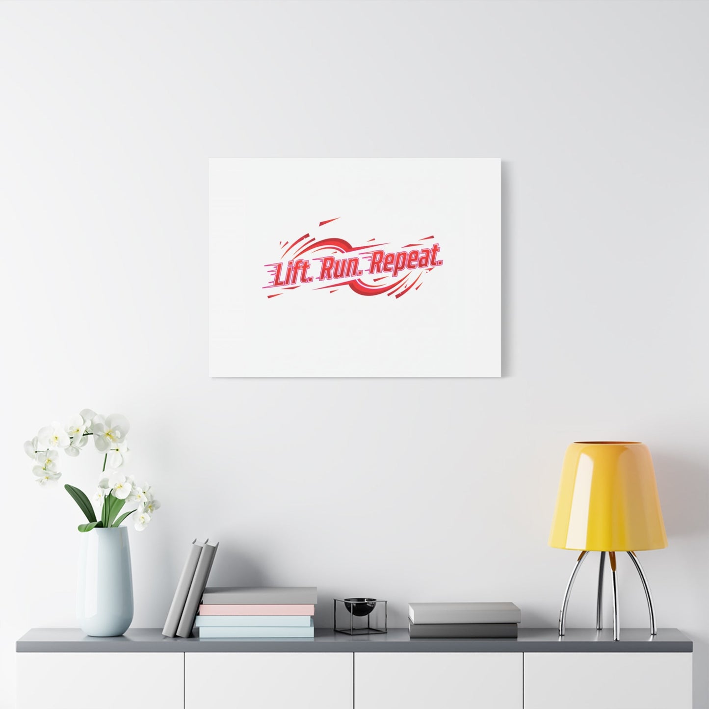 Lift Run Repeat Canvas | Fitness Wall Art, Gym Motivation