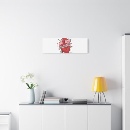 Love Yourself First Canvas, Hearts-with-a-Twist, Anti-Valentine Art