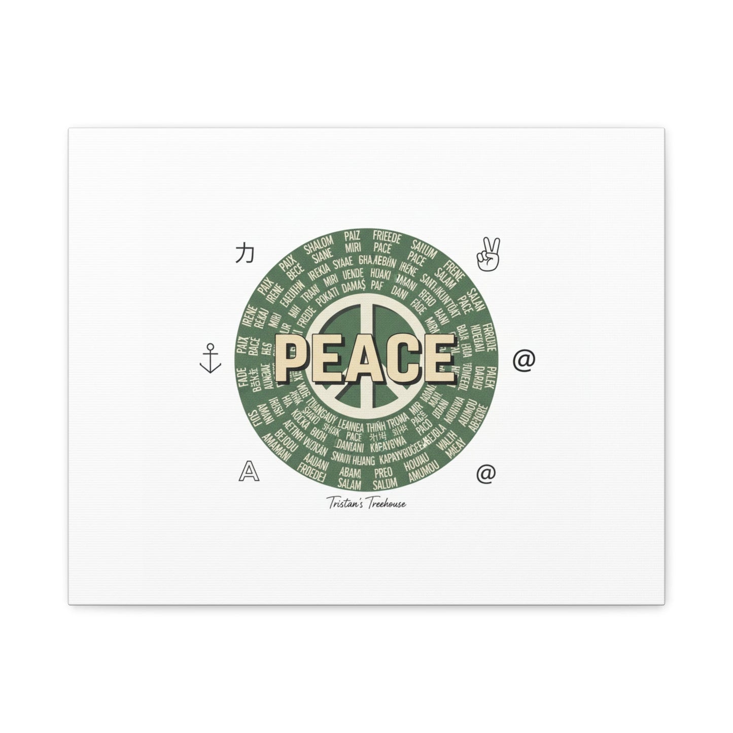 Peace doodle canvas | hand drawn sketch aesthetic, handwritten message
