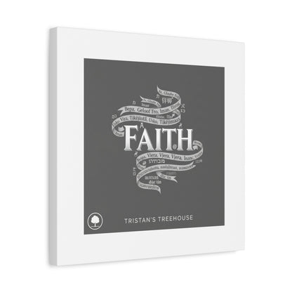 handwritten faith ribbon Canvas | sketch aesthetic, doodle design