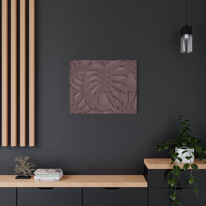 Merlot Monstera Canvas Print – Botanical Wall Art
