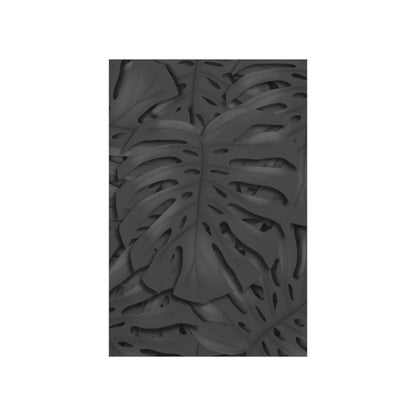 Charcoal Monstera Botanical Print – Unframed Wall Art