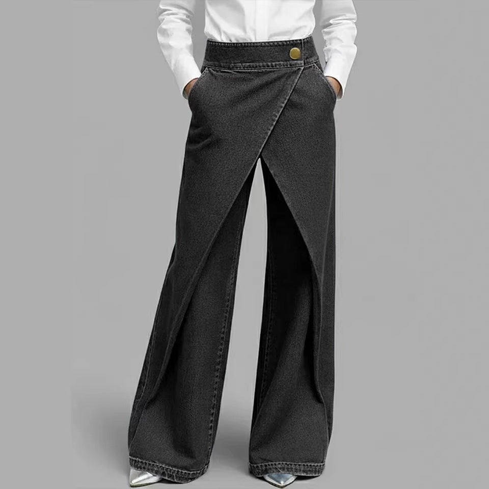 Womens Slim-Straight Leg Fashion Jeans - Versatile High-Quality Denim Trousers