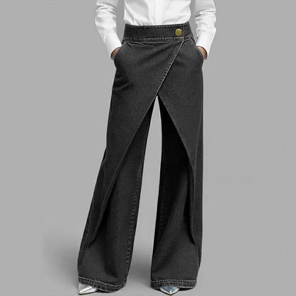 Womens Slim-Straight Leg Fashion Jeans - Versatile High-Quality Denim Trousers