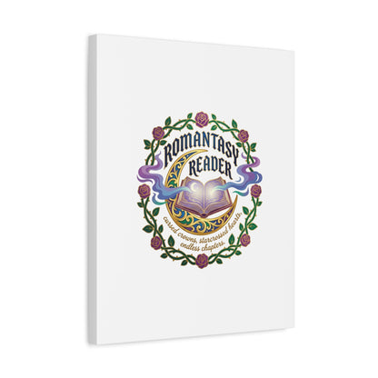 Romantasy Reader Canvas Print | enchanted bookish celestial gothic