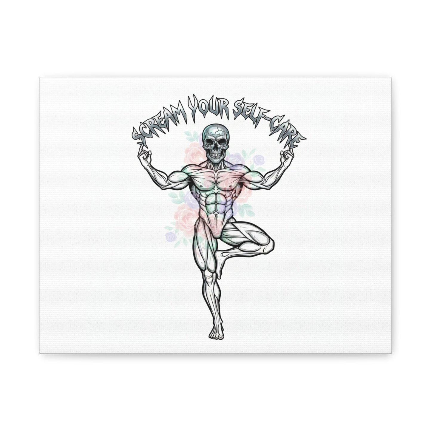 Scream Your Self-Care Canvas | Heavy Metal Wellness, Gothic Wellness Quote