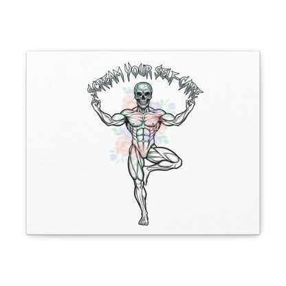 Scream Your Self-Care Canvas | Heavy Metal Wellness, Gothic Wellness Quote