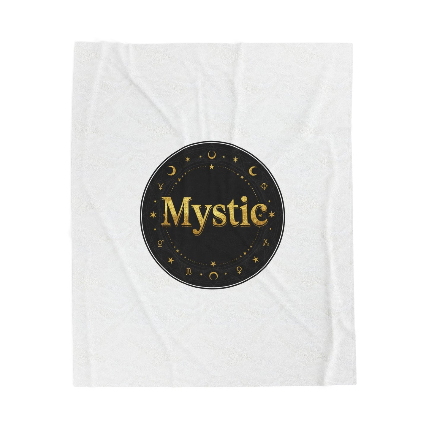 Mystic Circle, Velveteen Plush Blanket | Tarot & Occult Typography