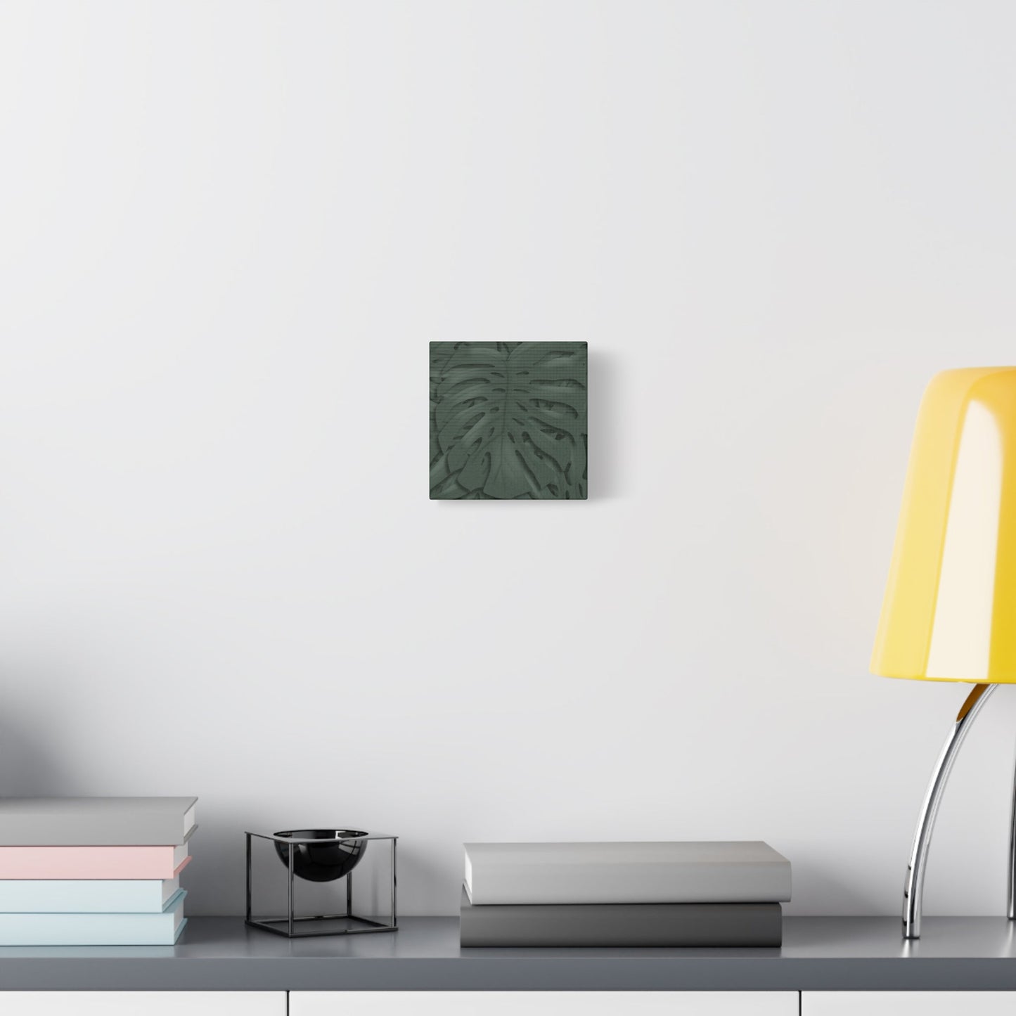 Deep Green Monstera Canvas Print – Botanical Wall Art