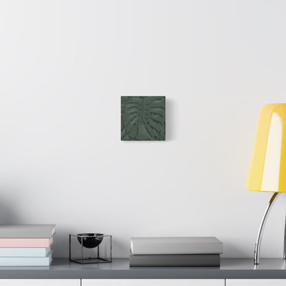 Deep Green Monstera Canvas Print – Botanical Wall Art