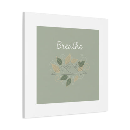 Breathe Mountain Line Canvas | Nature Symbols, Minimal Forest Wall Art