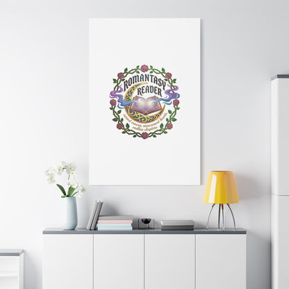 Romantasy Reader Canvas Print | enchanted bookish celestial gothic