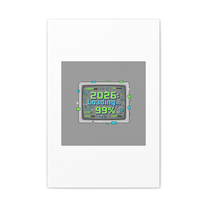 2026 Loading 99% Canvas | NYE countdown, retro system interface