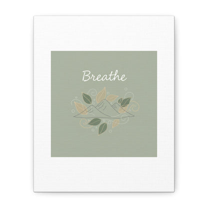 Breathe Mountain Line Canvas | Nature Symbols, Minimal Forest Wall Art