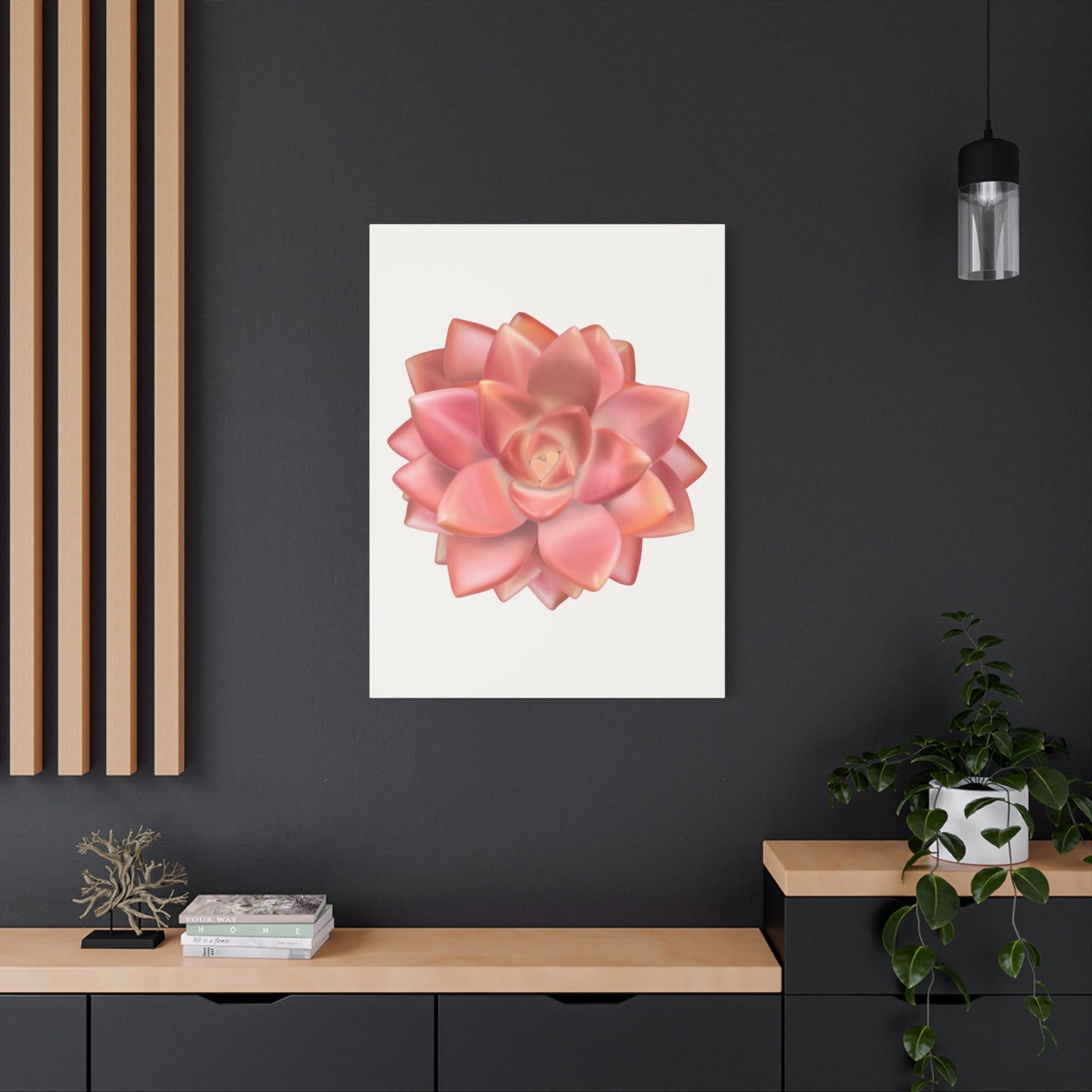 Graptosedum California Sunset Succulent Canvas Print – Botanical Wall Art