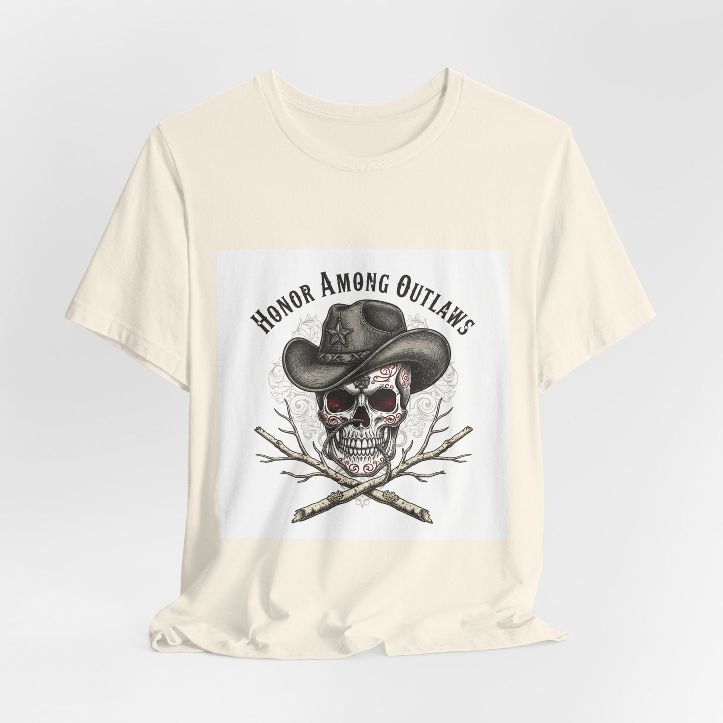 Western Skull Art Tee | cowboy horror shirt, gothic Americana
