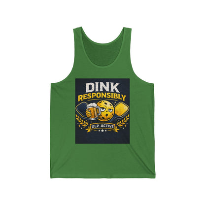 ULP Active “Dink Responsibly” Pickleball Tank Top – Funny Pickleball Shirt