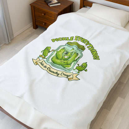 Pickle Everything Jar Design Plush Blanket | Brine Design, Pickle Lover