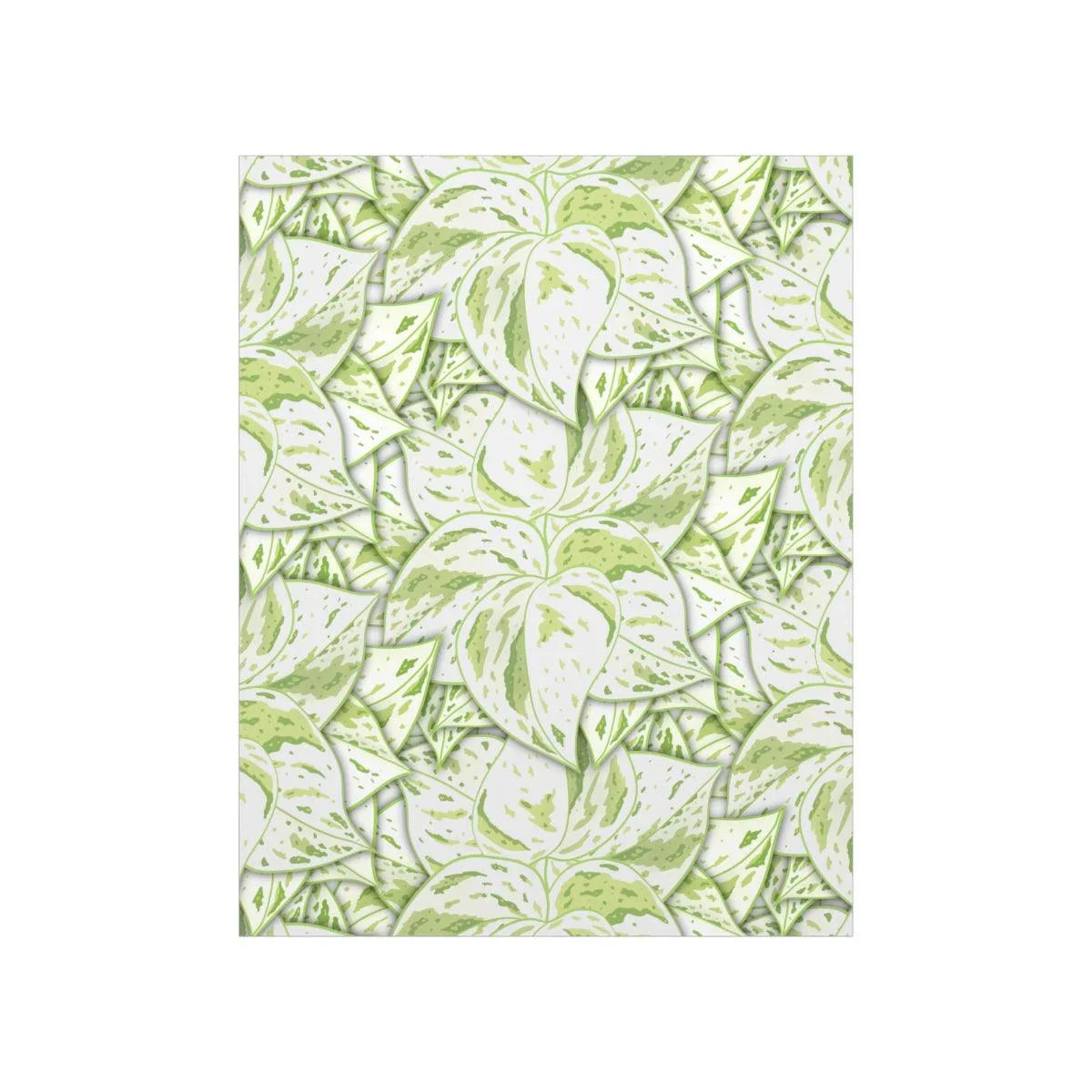 Snow Queen Pothos Pattern Botanical Print – Unframed Wall Art