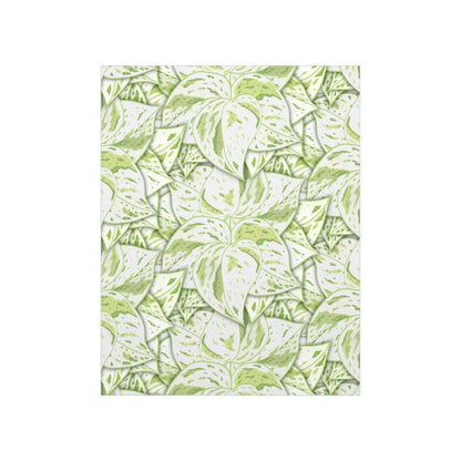 Snow Queen Pothos Pattern Botanical Print – Unframed Wall Art