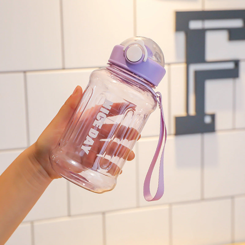 Cartoon Outdoor Large Capacity Straw Plastic Water Cup