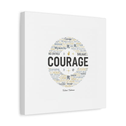 Courage Word Cloud Canvas | Fresh-Start Minimalism art print