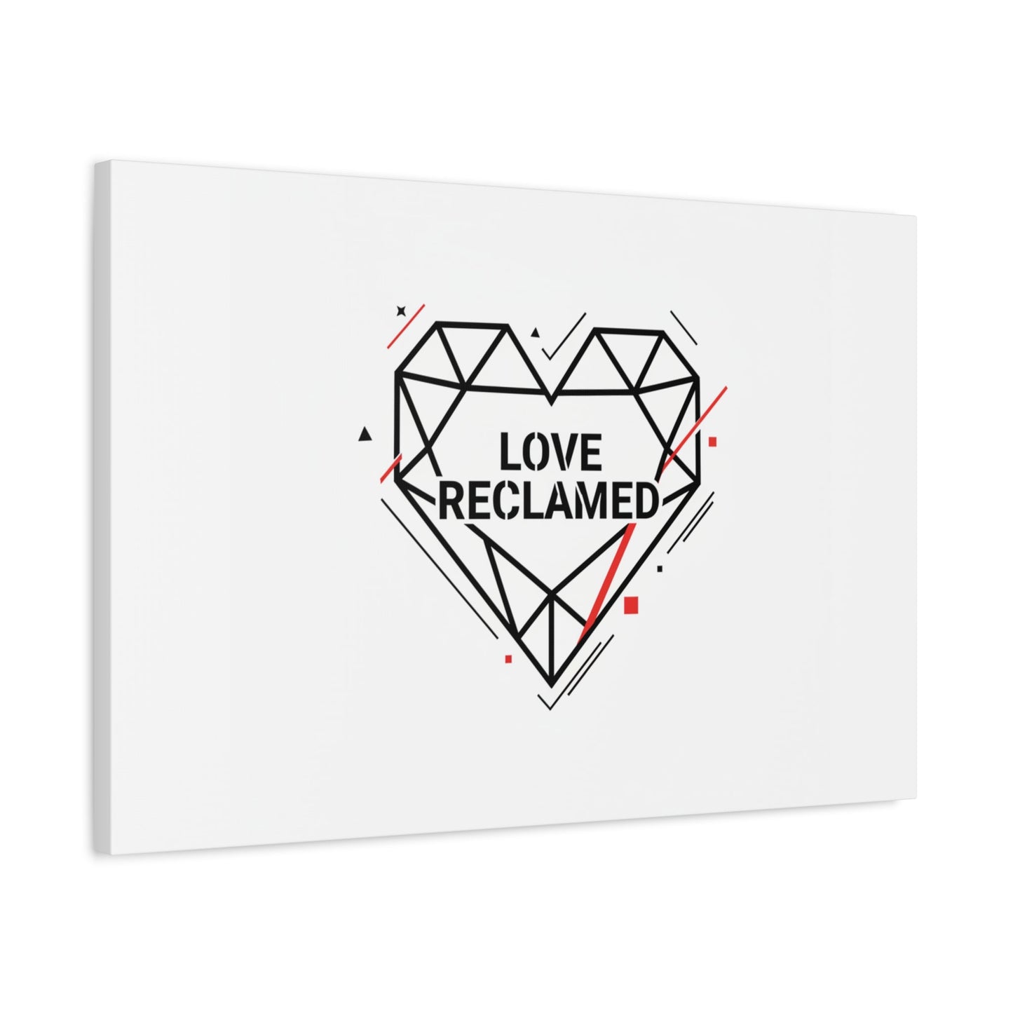 Love Reclaimed Canvas | modern heart design, minimalist love icon
