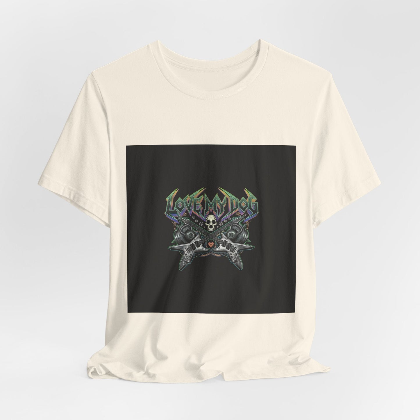 Love My Dog T-Shirt | Rock & Roll Dog Mom Dad Graphic Tee