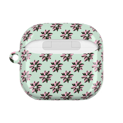 Pink Princess Philodendron Pattern AirPod Case