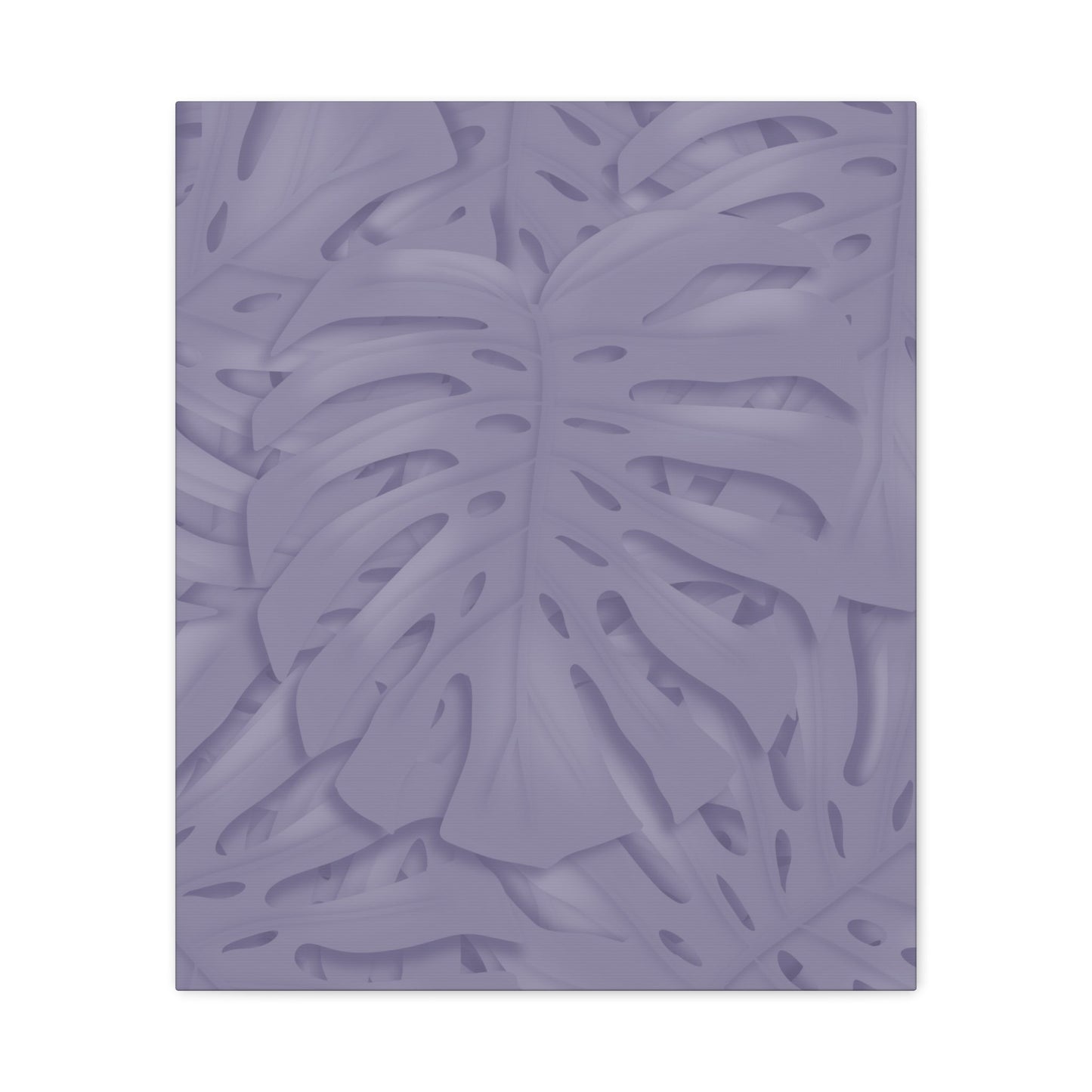 Violet Monstera Canvas Print – Botanical Wall Art
