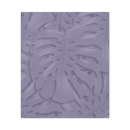 Violet Monstera Canvas Print – Botanical Wall Art